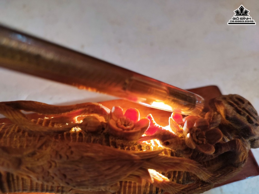 Gậy Như Ý Gỗ Hoàng Đàn Cao 30 Ngang 5 Sâu 4 (cm) 2