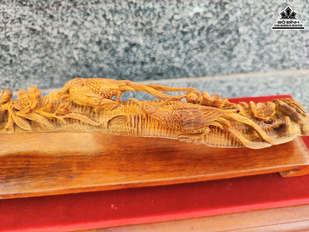 Gậy Như Ý Gỗ Hoàng Đàn Cao 30 Ngang 5 Sâu 4 (cm) 4