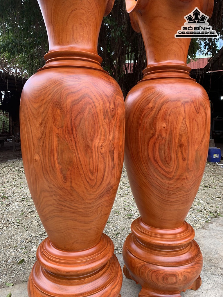 Cặp Lục Bình Gỗ Hương Số 15 Cao 180 Đường Kính 51 (cm) 4