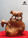 Tượng Trâu Gỗ Nu Ngọc Am Cao 43 Ngang 43 Sâu 24 (cm) 0