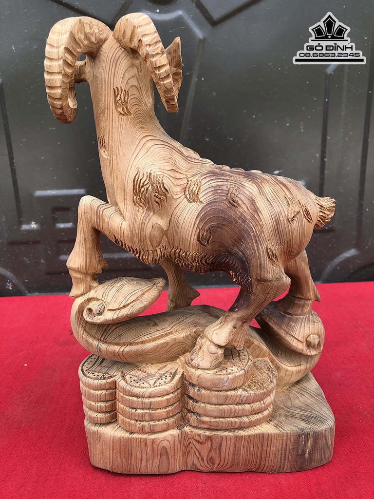 Tương Dê Phong Thủy Gỗ Ngọc Am Cao 32 Ngang 20 Sâu 11 (cm) 4