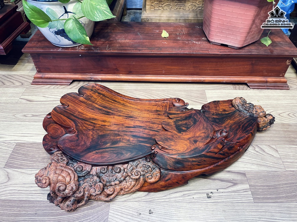 Khay Trà Gỗ Trắc Cao 73 Ngang 42 Sâu 10 (cm) 0