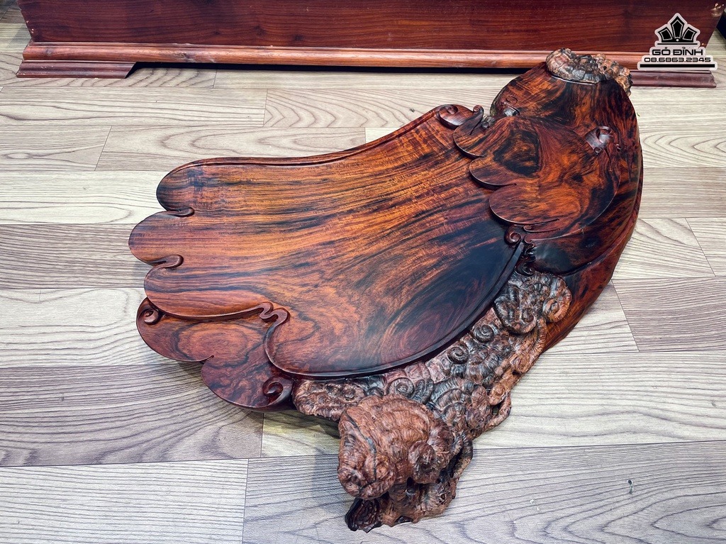 Khay Trà Gỗ Trắc Cao 73 Ngang 42 Sâu 10 (cm) 2