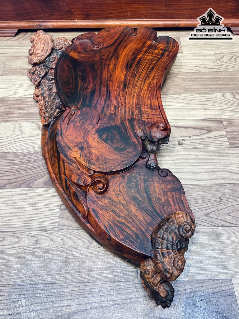 Khay Trà Gỗ Trắc Cao 73 Ngang 42 Sâu 10 (cm)