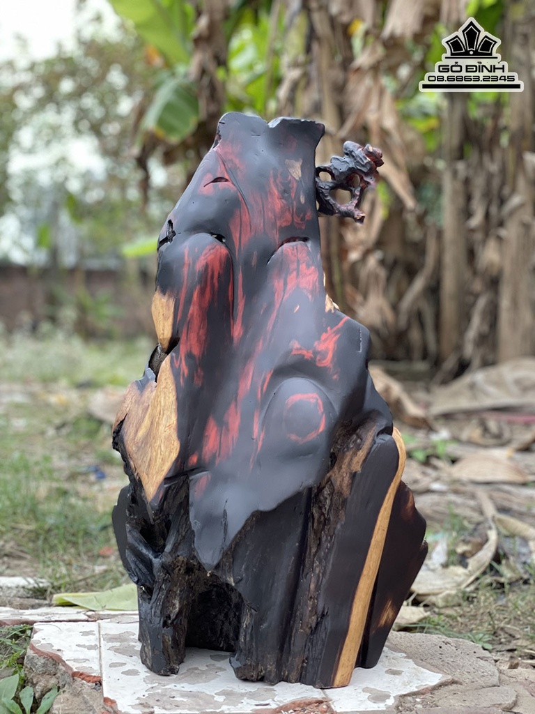 Tượng Thần Tài Gỗ Trắc Cao 55 Ngang 35 Sâu 28 (cm) 6