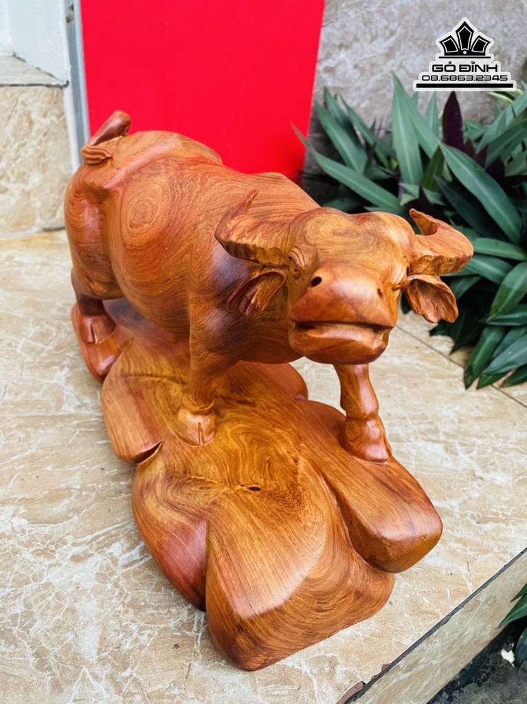 Tượng Trâu Gỗ Hương Việt Cao 21 Ngang 36 Sâu 15 (cm) 0