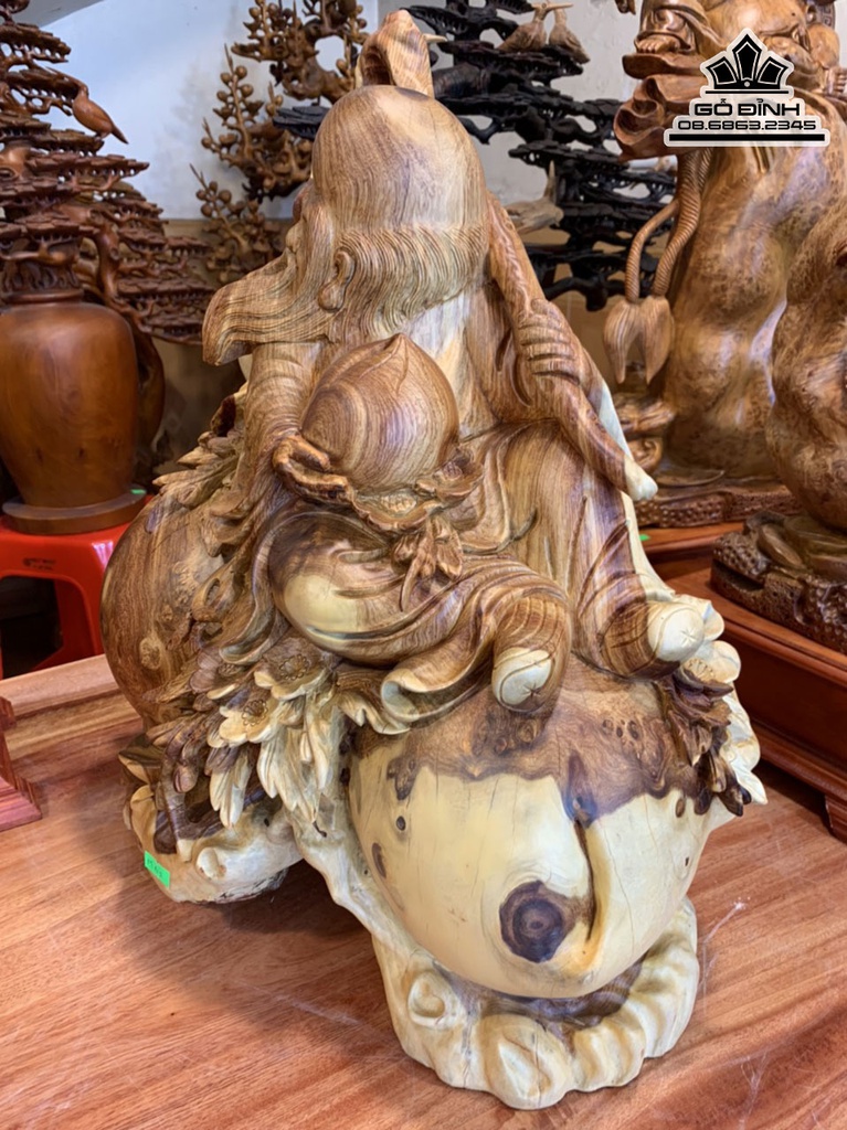 Tương Ông Thọ Gỗ Hương Cao 50 Ngang 50 Sâu 27 (cm) 2