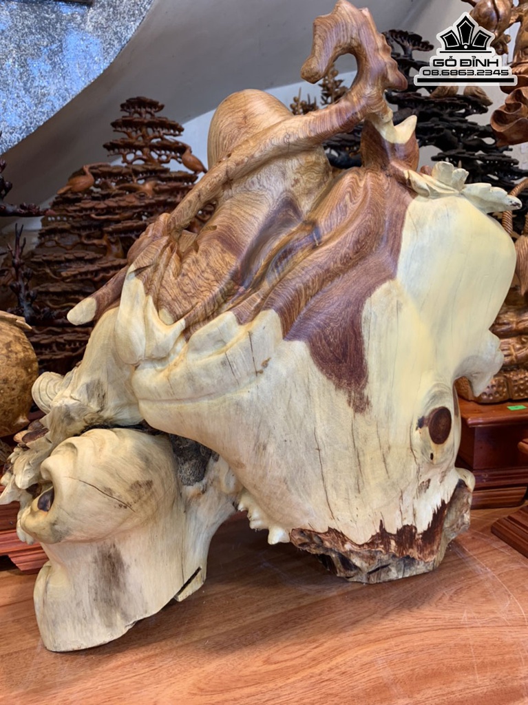 Tương Ông Thọ Gỗ Hương Cao 50 Ngang 50 Sâu 27 (cm) 3