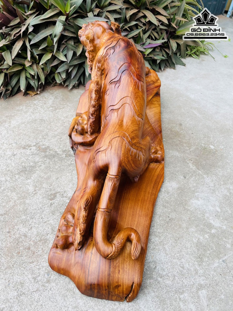 Tượng Hổ Gỗ Hương Việt Cao 30 Ngang 76 Sâu 30 (cm) 0