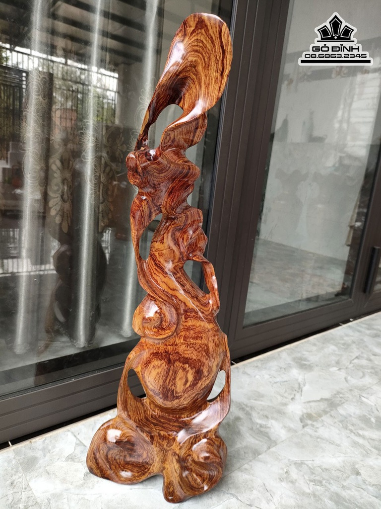 Bình Phay Gỗ Cẩm Cao 70 Ngang 23 Sâu 9 (cm) 3