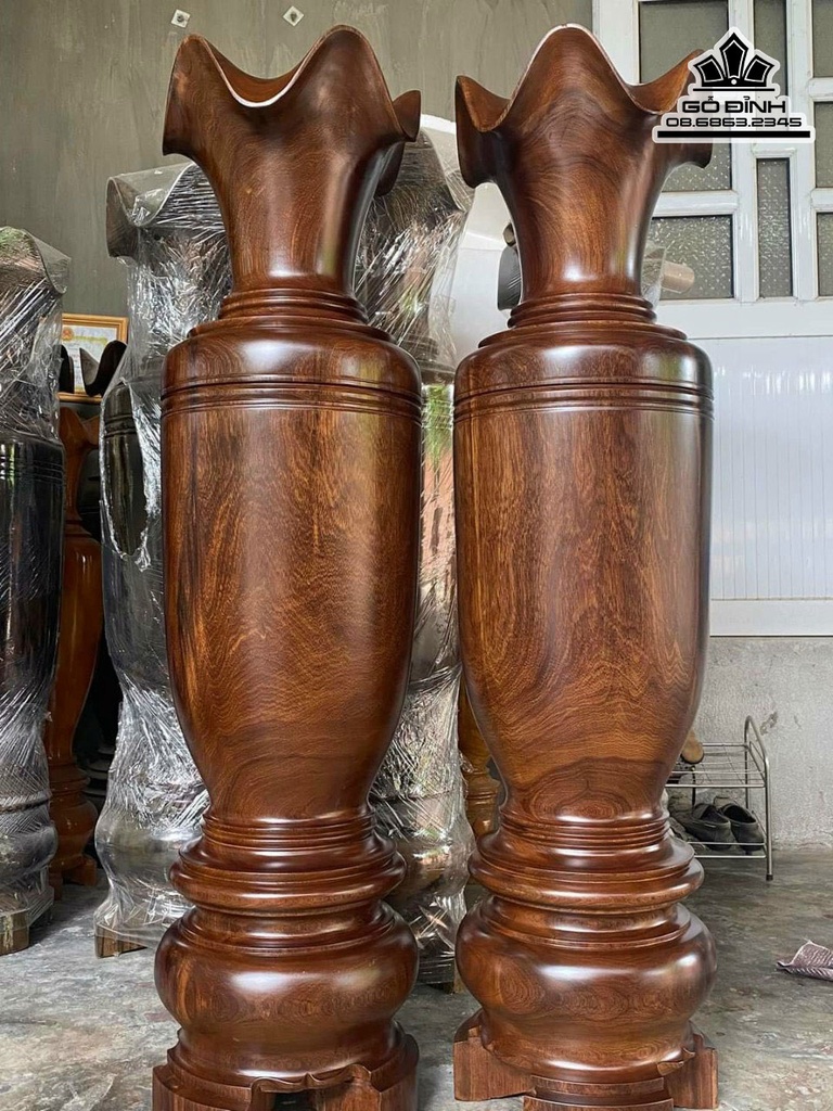 Cặp Lục Bình Gỗ Ké Cao 150 Đường Kính 38 (cm) 0