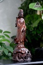 Tượng Phật Bà Quan Âm Gỗ Trắc Cao 37 Ngang 13 Sâu 10 (cm) 0