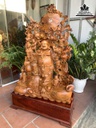 Tương Phật Di Lặc Vác Cành Đào Gỗ Hương Cao 115 Ngang 84 Sâu 26 Cả Kỷ 140 (cm) 2