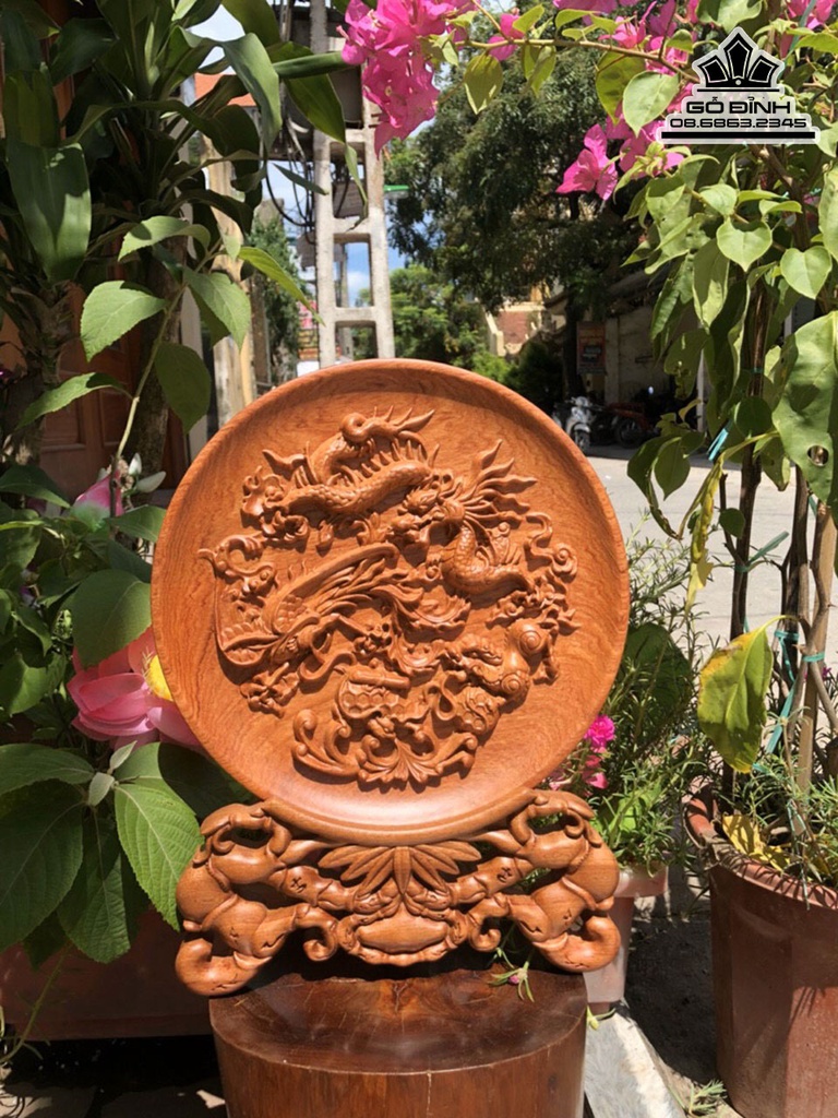 Tranh Đĩa Gỗ Hương Đường Kính 30 (cm) 2