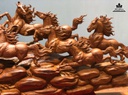 Tương Ngựa Phong Thủy (Bát Mã) Gỗ Hương Việt Cao 62 Ngang 112 Sâu 32 (cm) 2