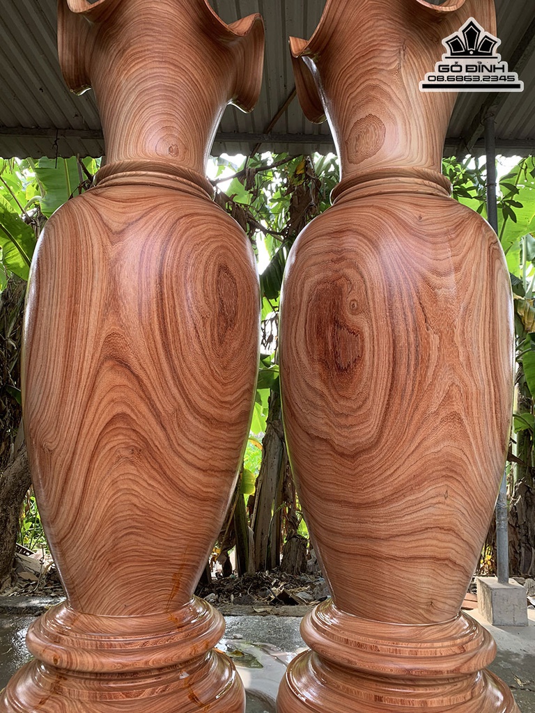 Cặp Lục Bình Gỗ Hương Số 5 Cao 200 Đường Kính 58 (cm) 0