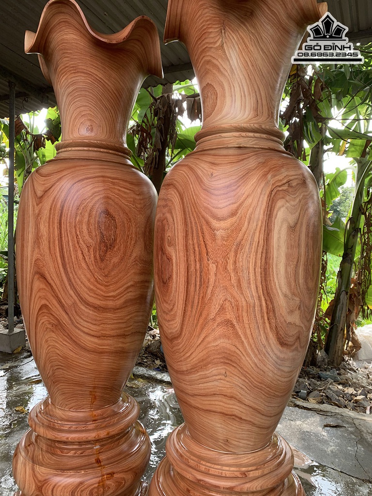Cặp Lục Bình Gỗ Hương Số 5 Cao 200 Đường Kính 58 (cm) 1