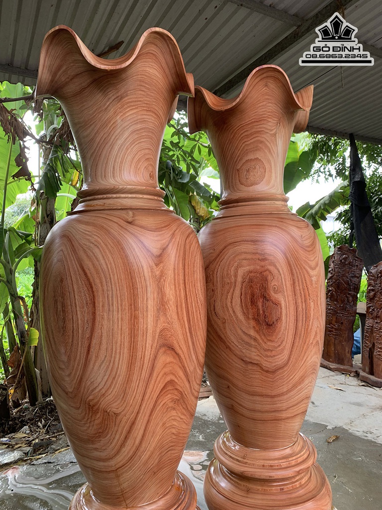 Cặp Lục Bình Gỗ Hương Số 5 Cao 200 Đường Kính 58 (cm) 2