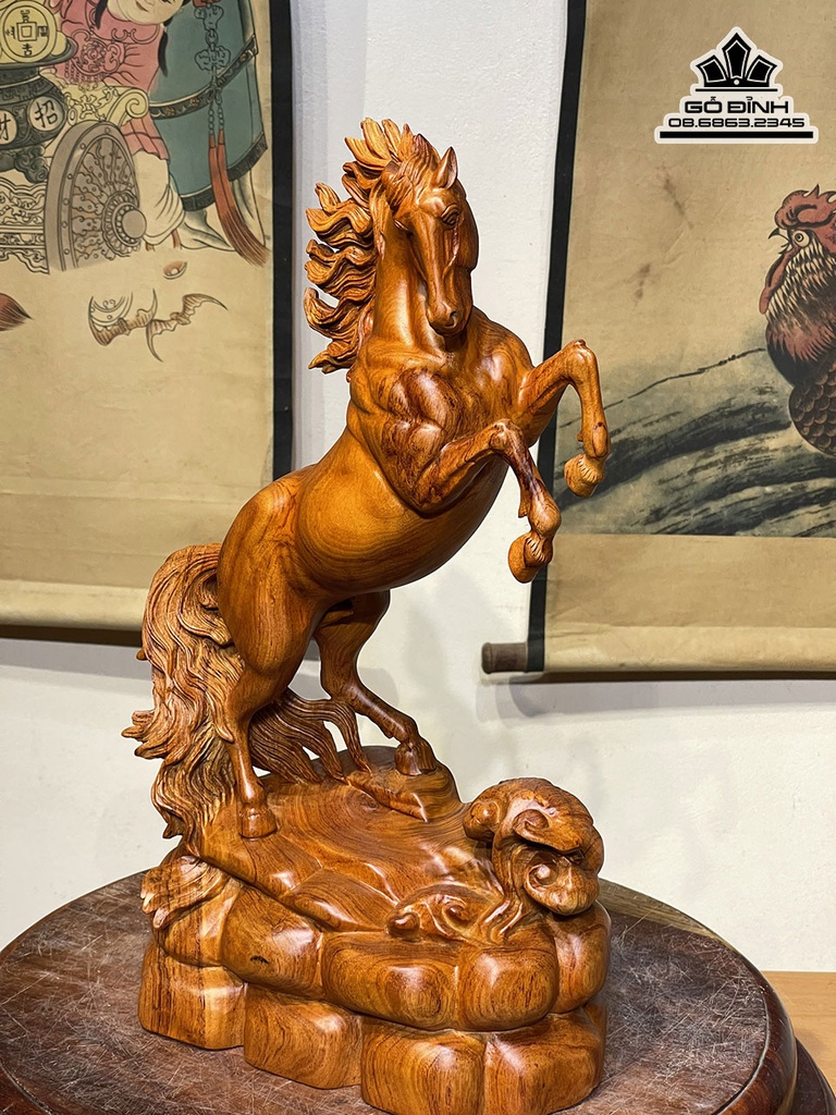 Tương Ngựa Phong Thủy (Nhất Mã) Gỗ Hương Cao 50 Ngang 29 Sâu 15 (cm) 0