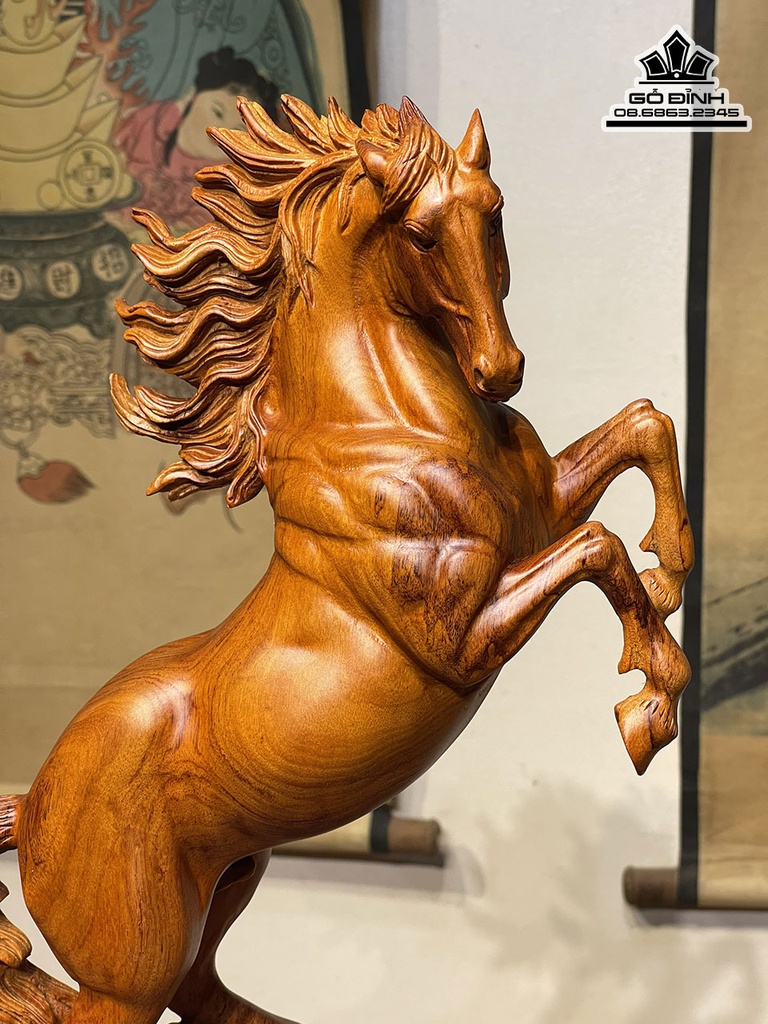 Tương Ngựa Phong Thủy (Nhất Mã) Gỗ Hương Cao 50 Ngang 29 Sâu 15 (cm) 1