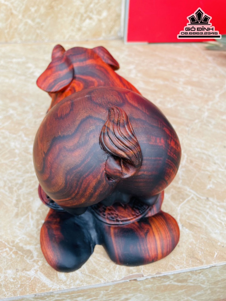 Tương Heo Gỗ Trắc Cao 15 Ngang 26 Sâu 15 (cm) 1