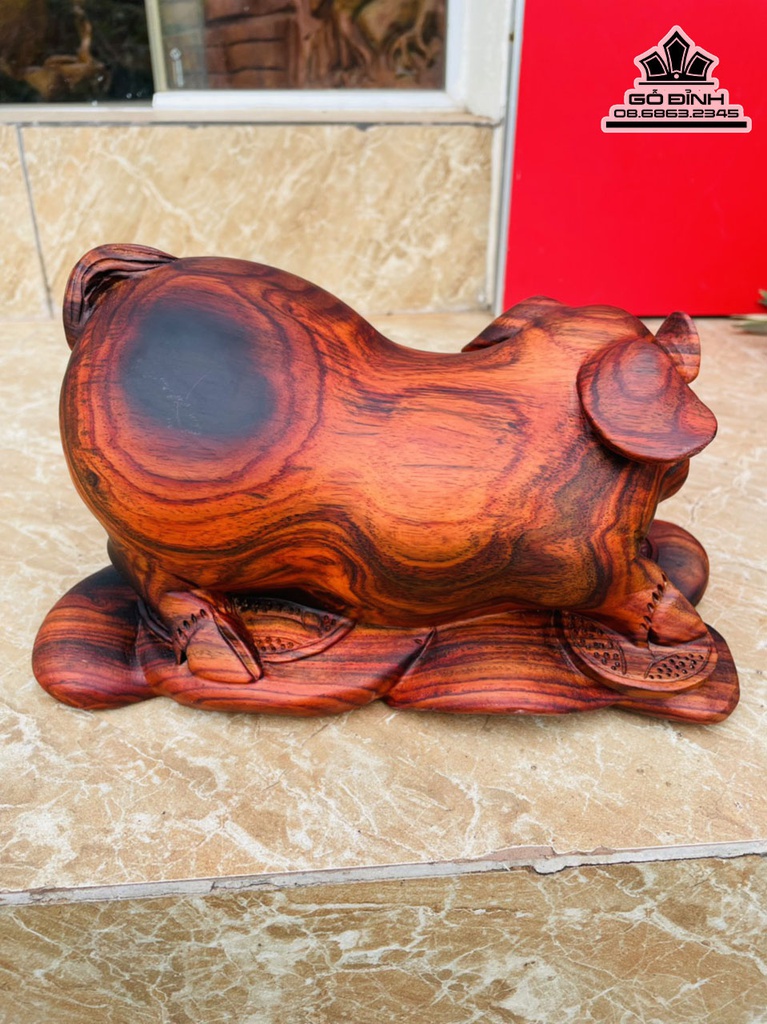 Tương Heo Gỗ Trắc Cao 15 Ngang 26 Sâu 15 (cm) 2