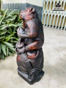 Tương Khỉ Ôm Đào Gỗ Trắc Cao 39 Ngang 17 Sâu 15 (cm) 1
