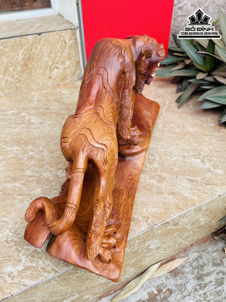 Tượng Hổ Gỗ Hương Việt Cao 24 Ngang 50 Sâu 20 (cm) 1