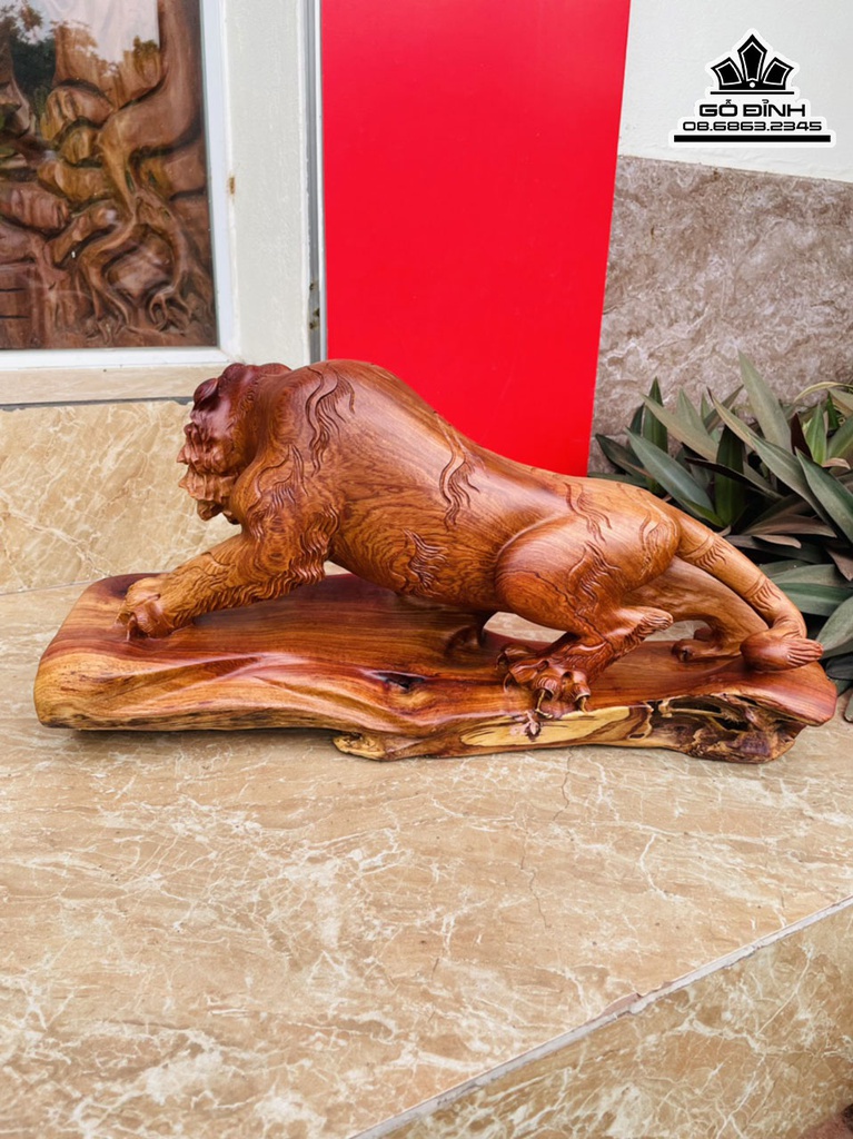 Tượng Hổ Gỗ Hương Việt Cao 24 Ngang 50 Sâu 20 (cm) 2
