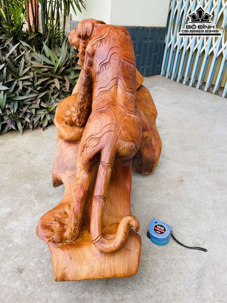 Tượng Hổ Gỗ Hương Việt Cao 56 Ngang 100 Sâu 48 (cm) 1