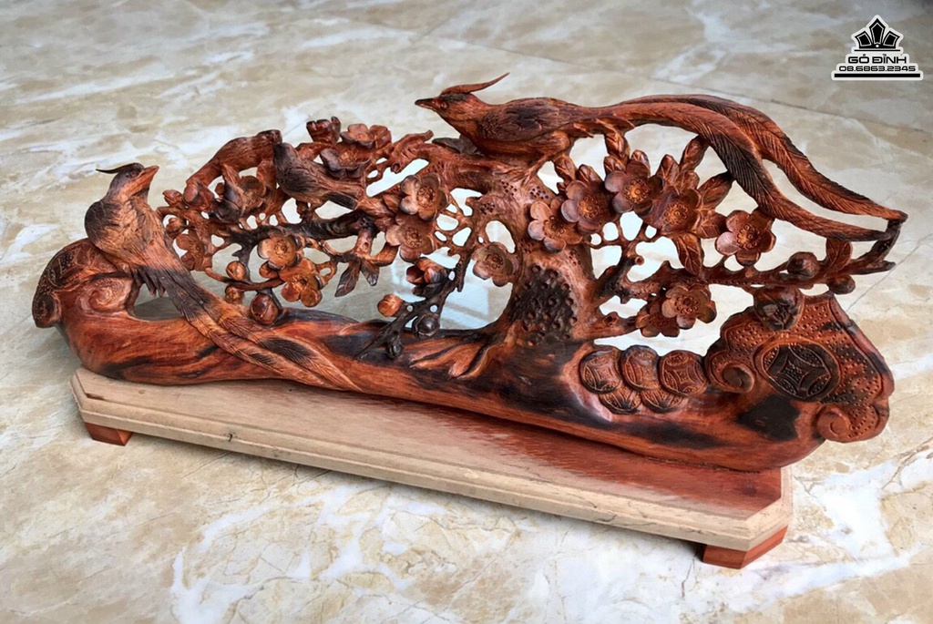 Tương Mai Điểu Gỗ Trắc Cao Cả Kỷ 20 Ngang 45 Sâu 9 (cm) 2