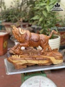 Tượng Bò Tót Gỗ Hương Việt Cao 29 Ngang 42 Sâu 25 (cm) 4