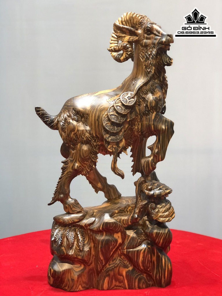 Tương Dê Gỗ Mun Hoa Cao 50 Ngang 26 Sâu 12 (cm) 1