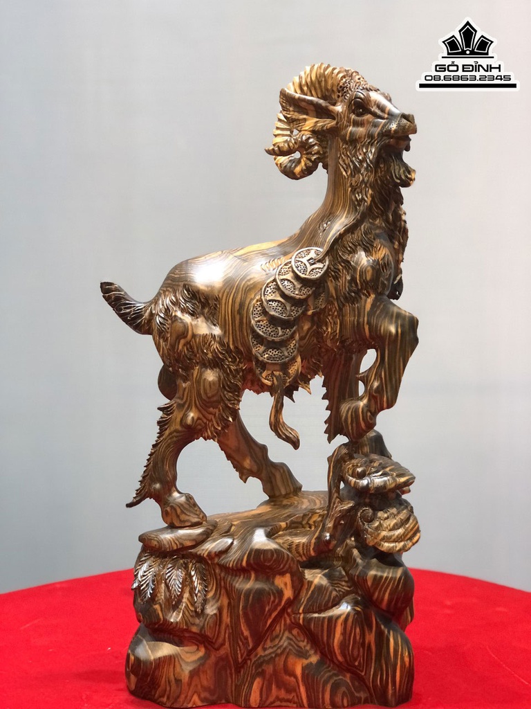 Tương Dê Gỗ Mun Hoa Cao 50 Ngang 26 Sâu 12 (cm) 2