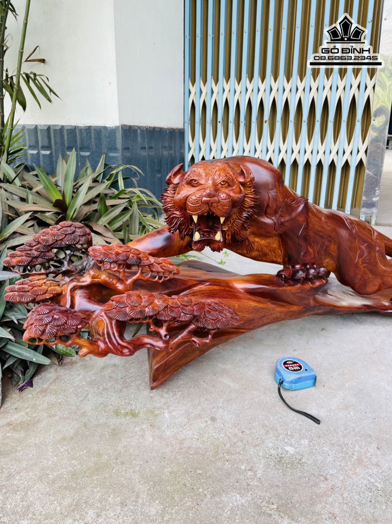 Tượng Hổ Gỗ Hương Việt Cao 45 Ngang 120 Sâu 40 (cm) 0