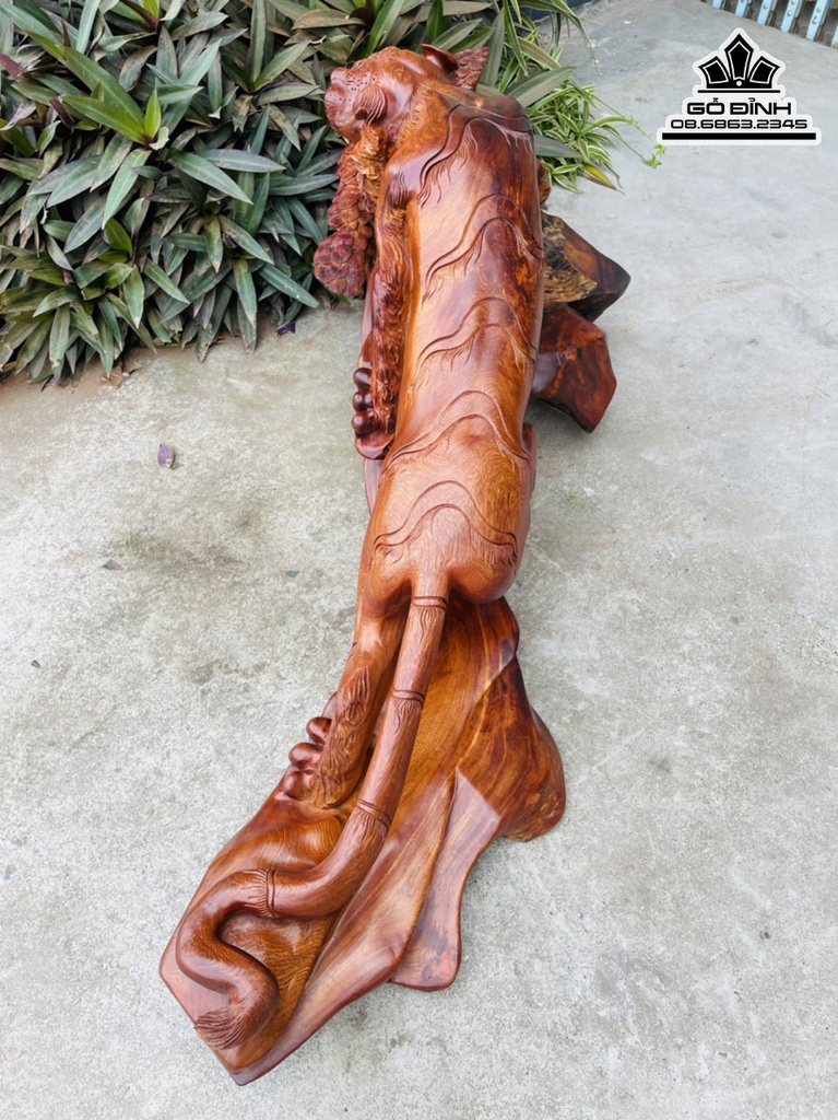 Tượng Hổ Gỗ Hương Việt Cao 45 Ngang 120 Sâu 40 (cm) 1
