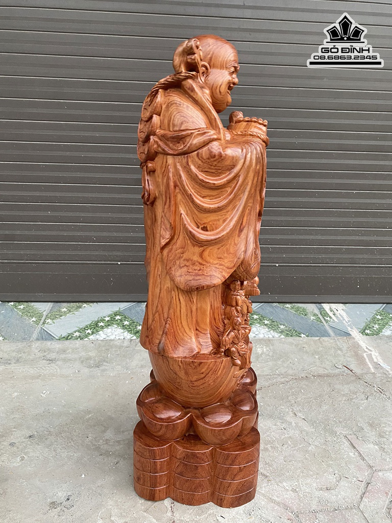 Tượng Phật Di Lặc Chúc Phúc Gỗ Hương Cao 80 Ngang 26 Sâu 23 (cm) 1