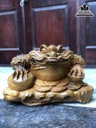 Tượng Cóc Thiềm Thừ Gỗ Bách Xanh Cao 30 Ngang 45 Sâu 30 (cm) 3