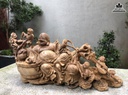 Tương Phật Di Lặc Tam Phúc Gỗ Ngọc Am Cao 36 Ngang 80 Sâu 27 (cm) 0