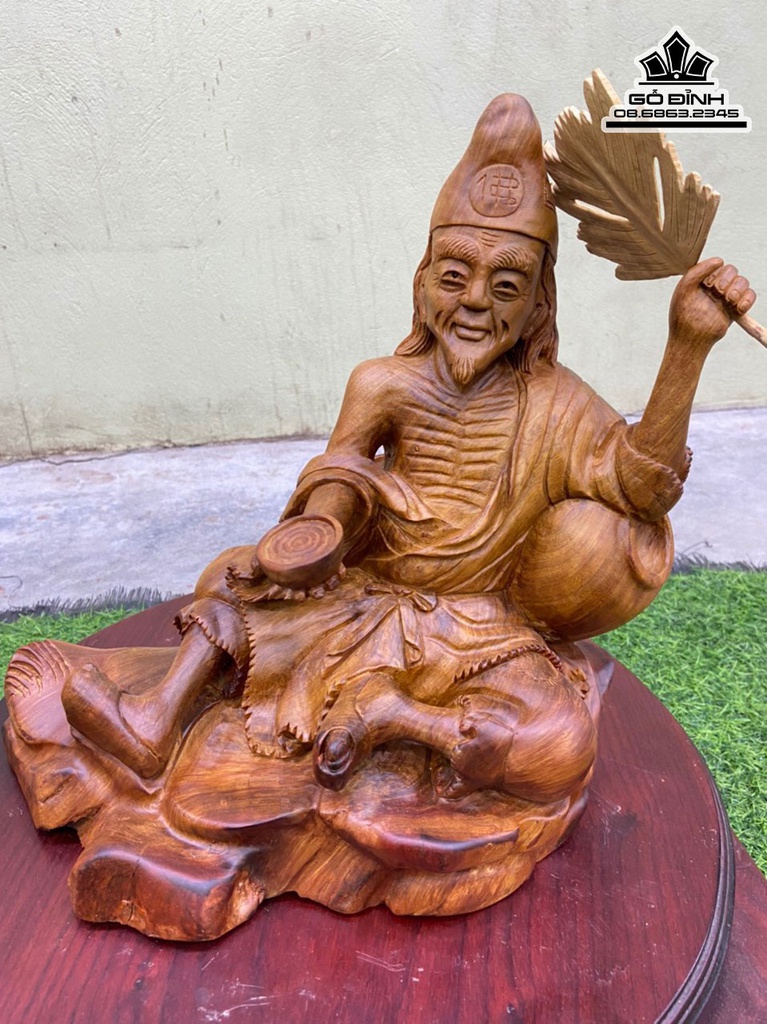 Tượng Tế Công Gỗ Hương Việt Cao 32 Ngang 32 Sâu 18 (cm) 2