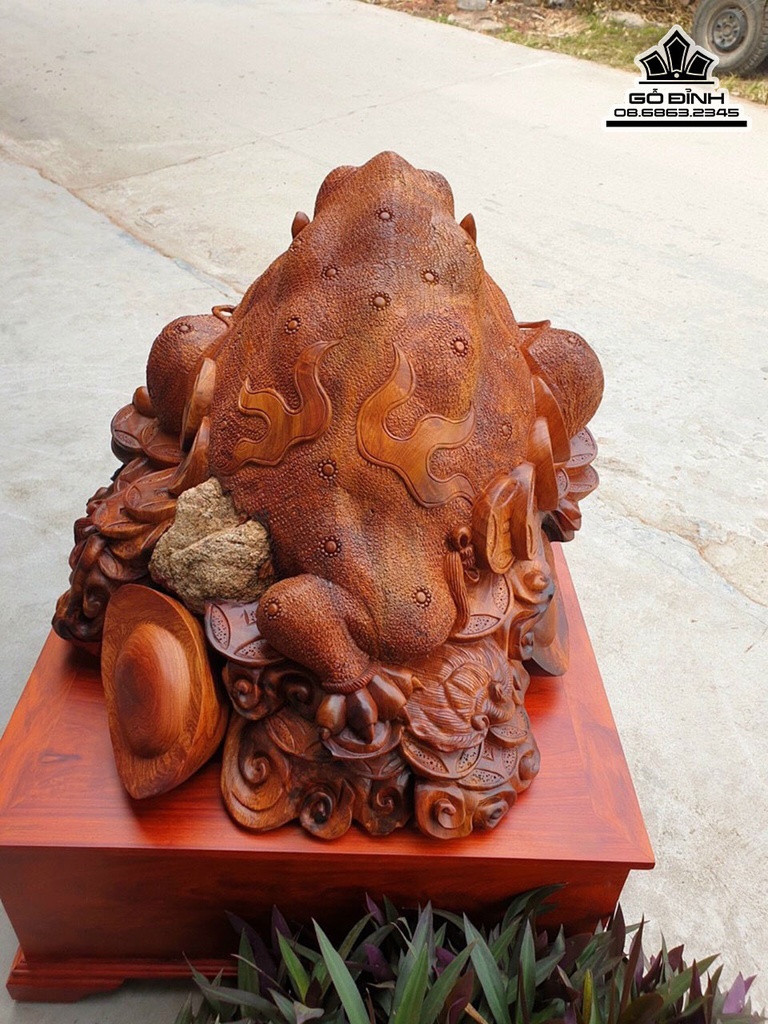 Tượng Cóc Thiềm Thừ Gỗ Hương Việt Cao 62 Ngang 80 Sâu 70 (cm) 3