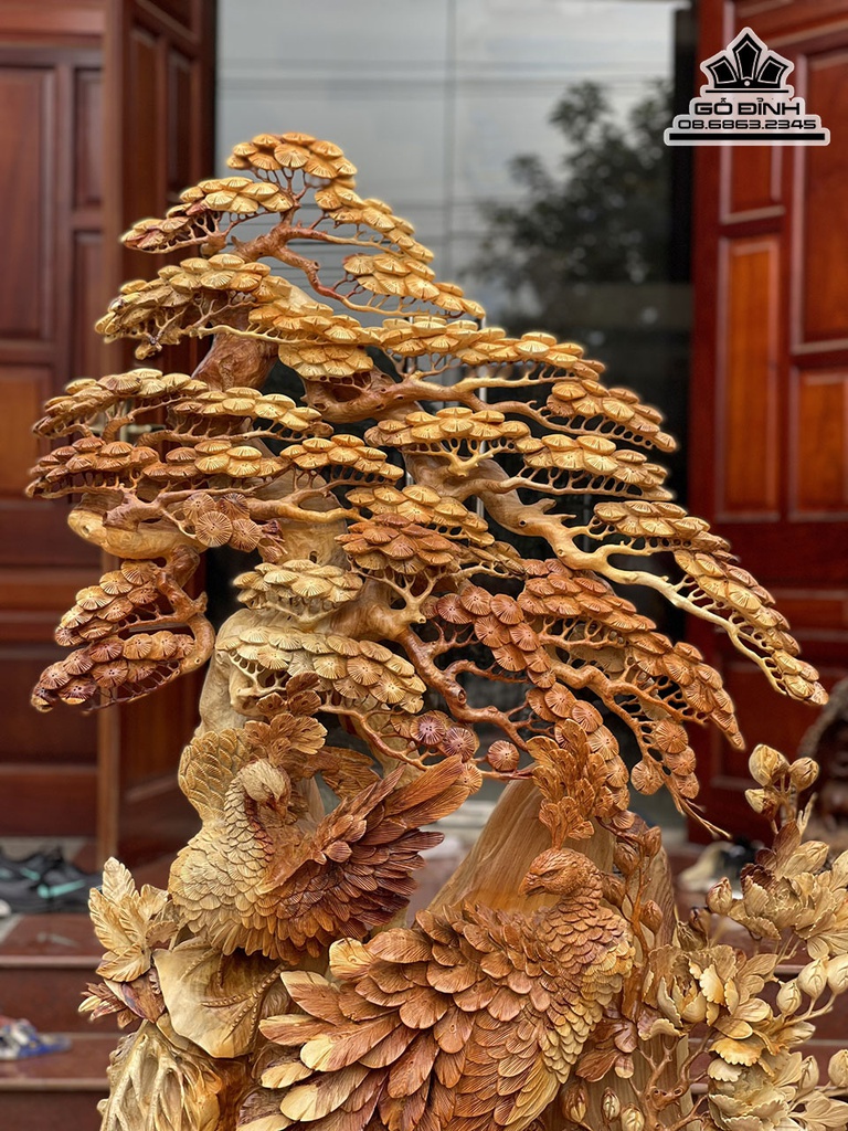 Tượng Phu Thê Viên Mãn Gỗ Hương Việt Cao 140 Ngang 86 Sâu 36 Cả Kỷ 168 (cm) 1