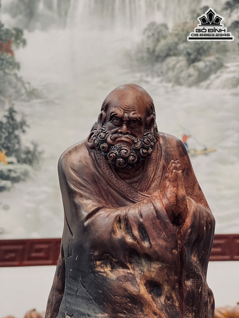 Tượng Đạt Ma Su Tổ Gỗ Cẩm Việt Cao 41 Ngang 22 Sâu 16 (cm) 7