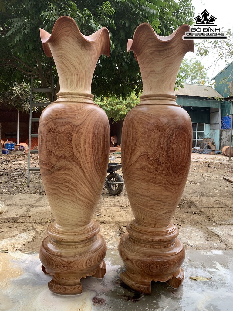 Cặp Lục Bình Gỗ Hương Số 4 Cao 180 Đường Kính 52 (cm) 2