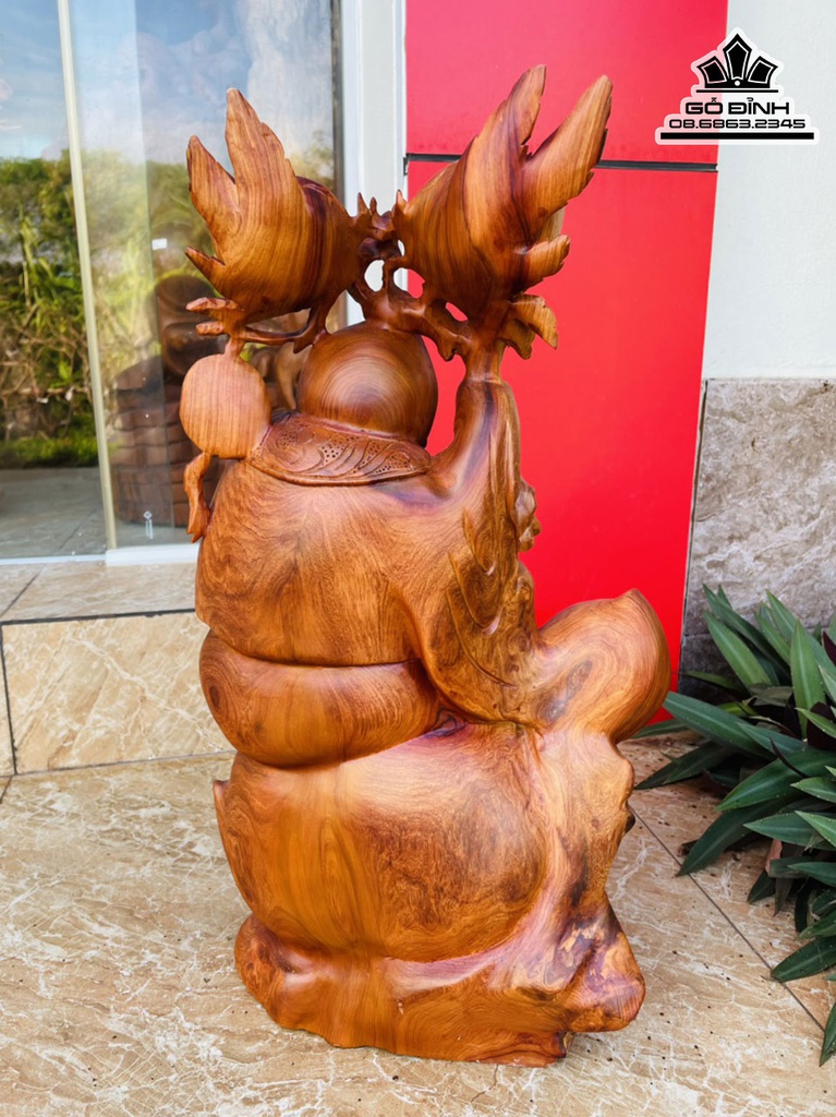 Tượng Ông Thọ Gỗ Hương Việt Cao 55 Ngang 28 Sâu 20 (cm) 3