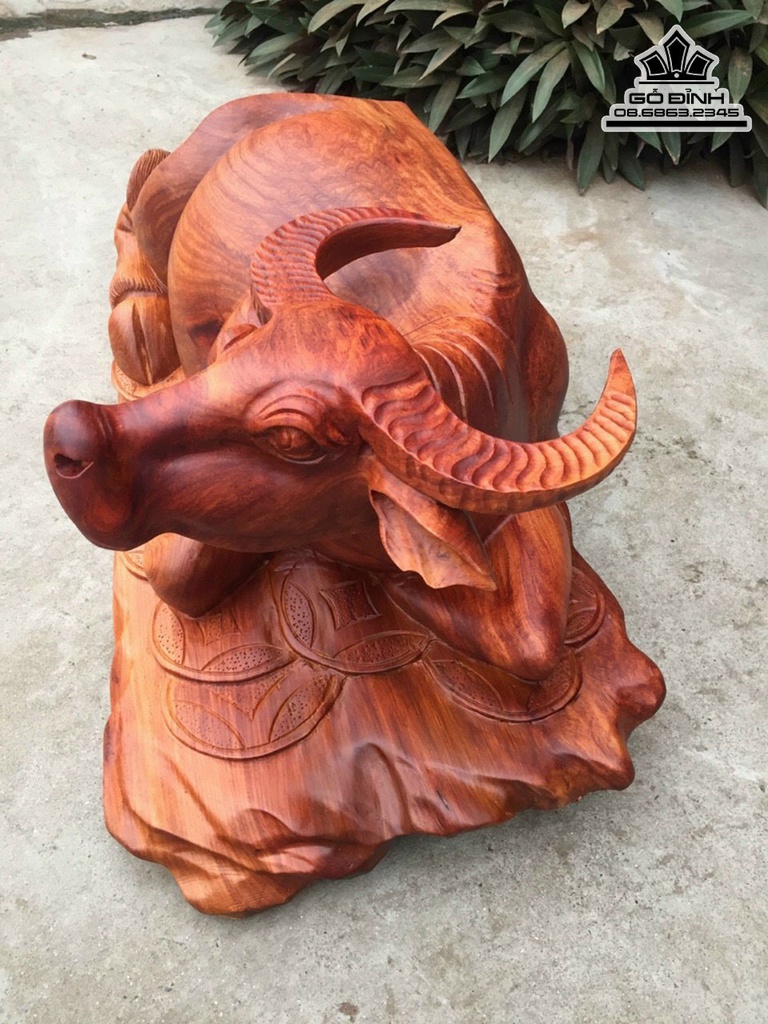 Tượng Trâu Gỗ Hương Việt Cao 75 Ngang 37 Sâu 31 (cm) 1