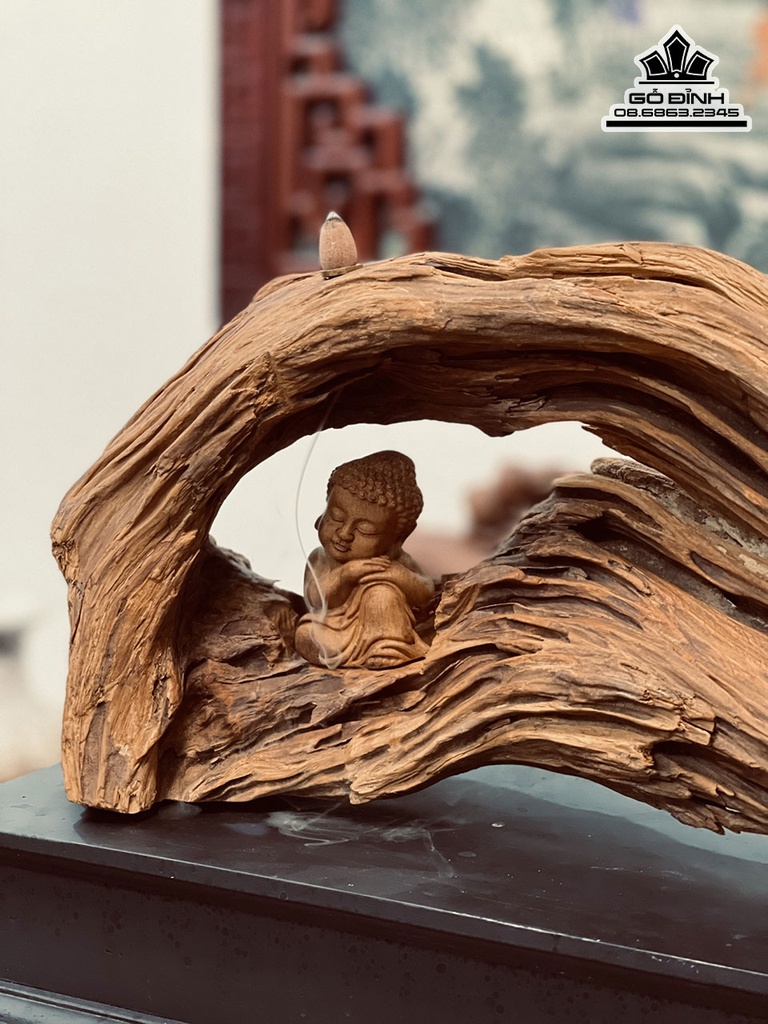 Tác Phẩm Bình Yên Gỗ Bách Xanh Cao 22 Ngang 50 Sâu 16 (cm) 2