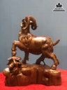 Tượng Dê Phong Thủy (Nhất Dương) Gỗ Ngọc Am Cao 45 Ngang 36 Sâu 18 (cm) 0