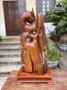 Tượng Nhất Long Vờn Ngọc Gỗ Hương Cao 77 Ngang 35 Sâu 17 Cả Kỷ 86 (cm) 2