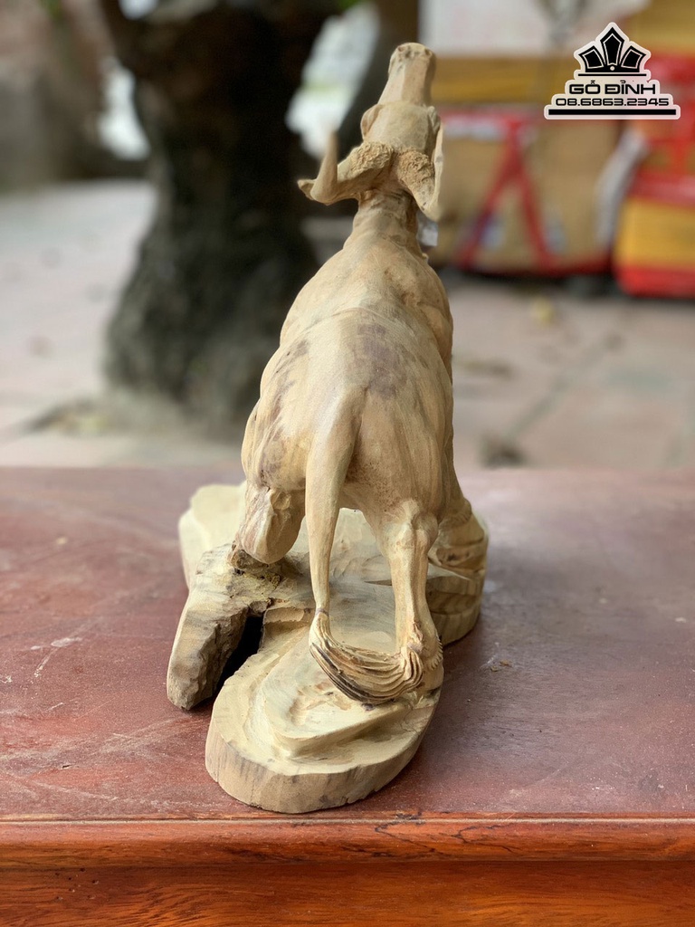 Tượng Trâu Gỗ Xá Xị (Gù Hương) Cao 31.5 Ngang 35 Sâu 19 (cm) 4